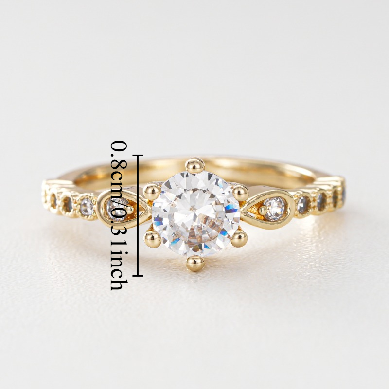Women's Plated CZ Pear-Shaped Promise Ring, Elegant Gift